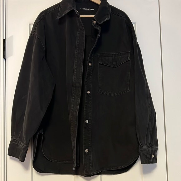 AxR black denim jacket size medium large